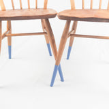 Pair of Ercol Windsor 2056 chairs with blue legs