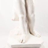 Antique French terracotta statue of Putti with Conch.