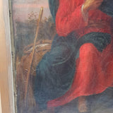 19th Century Oil on Canvas Double Sided Shepard. Jesus and Mary Magdalene