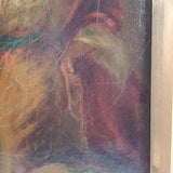 19th Century Oil on Canvas Double Sided Shepard. Jesus and Mary Magdalene