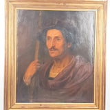 19th Century Oil on Canvas Double Sided Shepard. Jesus and Mary Magdalene