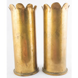 WW1 Trench Art 1918 Pair of Shells