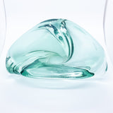 Val Saint Lambert Green Glass Triangle Dish