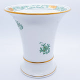 Herend Hungary China Vase with Green Foliage