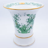Herend Hungary China Vase with Green Foliage