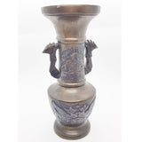 Pair of 19th Century Bronze Japanese Vases