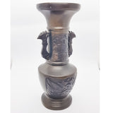 Pair of 19th Century Bronze Japanese Vases