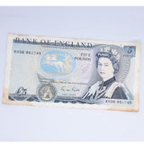 1960s British Five Pound Banknote