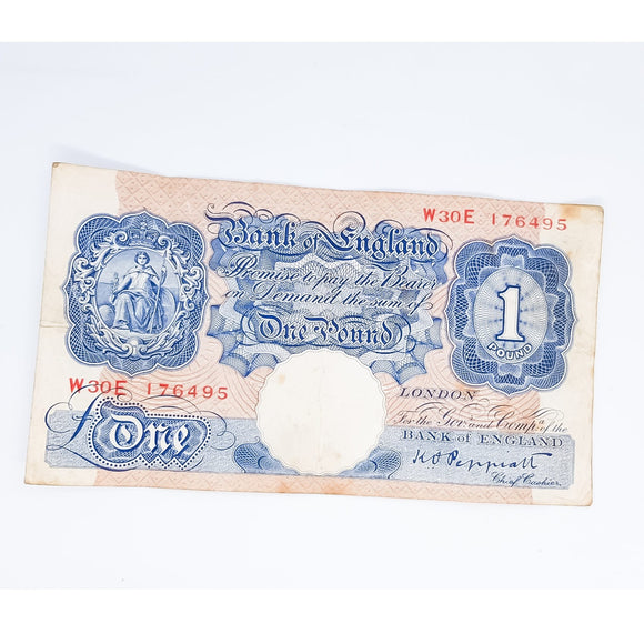 Wartime British One Pound Banknote