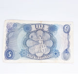 1960s Five Pound British Banknote