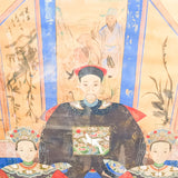 Large Antique Chinese Watercolour scroll on Paper