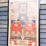 Large Antique Chinese Watercolour scroll on Paper