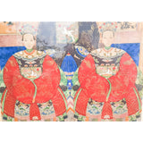 Large Antique Chinese Watercolour scroll on Paper