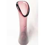 Plum Coloured Bottle Glass Vase.