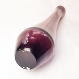 Plum Coloured Bottle Glass Vase.