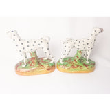 Pair Staffordshire Flatback Dalmatians.
