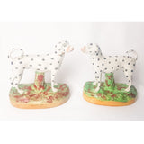 Pair Staffordshire Flatback Dalmatians.