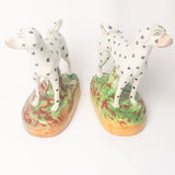 Pair Staffordshire Flatback Dalmatians.