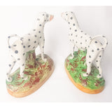 Pair Staffordshire Flatback Dalmatians.