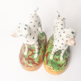 Pair Staffordshire Flatback Dalmatians.