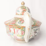 19th century Cantonese femille rose large tea pot.