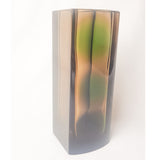Exbor Czechoslovakia Brown glass vase
