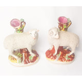 Pair of Staffordshire Flatback Sheep