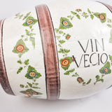 Italian Majolica Wine Barrel Vin Vecio