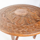 Carved Nigerian African Vintage Table
