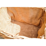 Large Wicker Log Basket on Wheels
