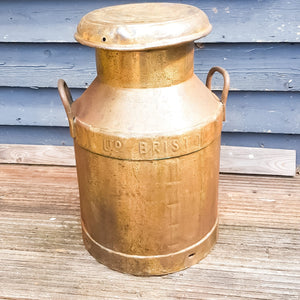 Brass Plated Milk Churn Bristol Dairies