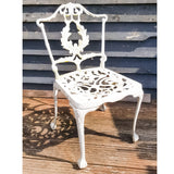Aluminium Vintage White Painted Five Piece Patio Set