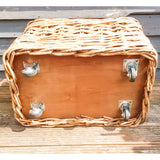 Large Wicker Log Basket on Wheels