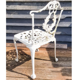 Aluminium Vintage White Painted Five Piece Patio Set