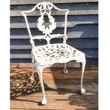 Aluminium Vintage White Painted Five Piece Patio Set
