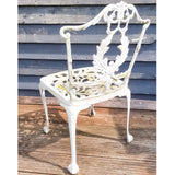 Aluminium Vintage White Painted Five Piece Patio Set