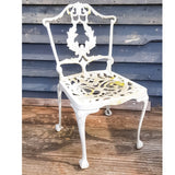 Aluminium Vintage White Painted Five Piece Patio Set