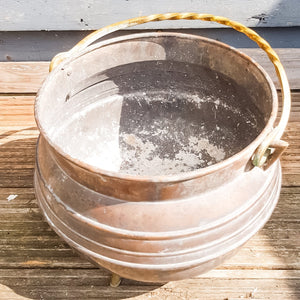 Copper and Brass Coal Bucket/Cauldron.