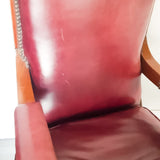 Antique Anglo Indian Rosewood and Leather Campaign Chair