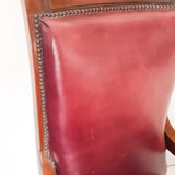 Antique Anglo Indian Rosewood and Leather Campaign Chair