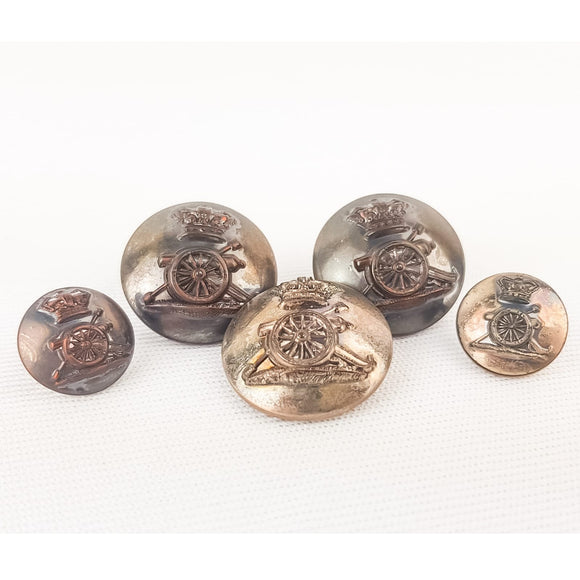 London Royal Artillery Silver Plated Buttons