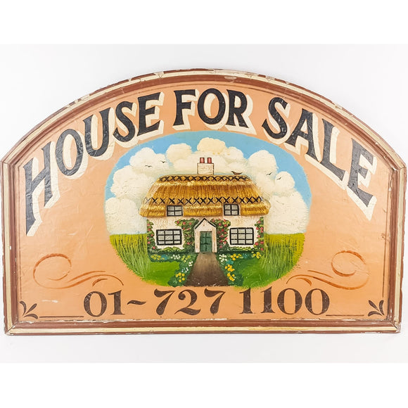 Antique 20th Century House for Sale Painted Sign