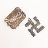 Thailand silver brooch/ pendant and vintage peace pendant