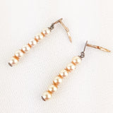 Art Deco 1920s Silver, Faux Pearl Drop Earrings