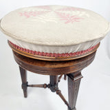 Edwardian Mahogany Adjustable Piano Stool