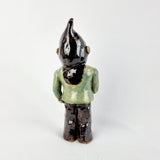 Vintage Glazed Pottery Garden Gnome