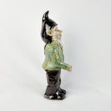 Vintage Glazed Pottery Garden Gnome