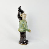 Vintage Glazed Pottery Garden Gnome