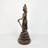 19th Century Spelter Miner Statue