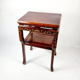 Japanese 19th Century Red Lacquered Stand